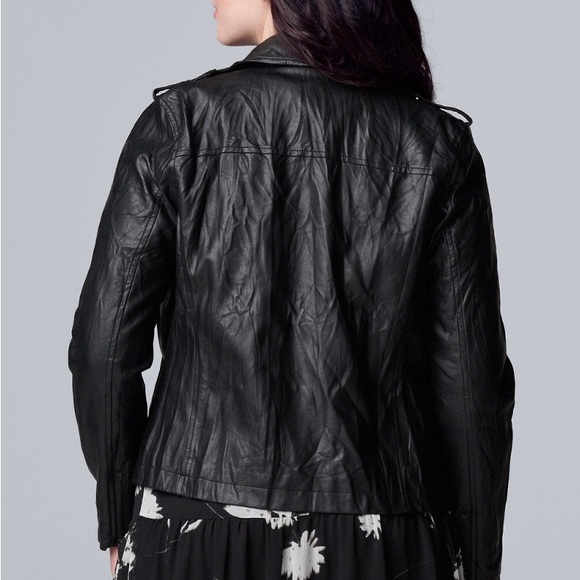 NWOT women’s Simply Vera Vera Wang Moto jacket SZ XS - Picture 2 of 7